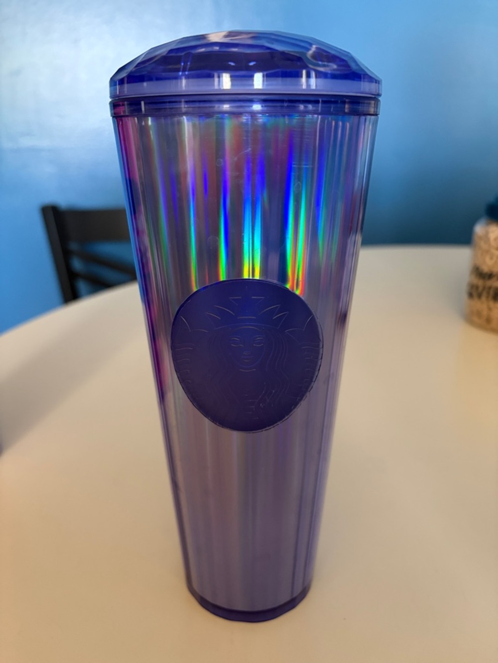 Starbucks Iridescent Blue-Purple Cold Cup Tumbler